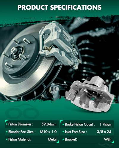 SCITOO 2PCS 18B4778 18B4779 Front Driver & Passenger Side Brake Calipers - size: Front[18B4778 & 18B4779]Silver