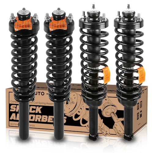 KUIPERAUTO 171583R 171583L 171325 Front+Rear Suspension Struts Shocks Complete Assembly Shock Absorbers w/Coil Spring Compatible for Honda CR-V 1997 1998 1999 2000 2001 Left Right (Set of 4) - size: 4x Front+Rear Struts, style: 1997-2001