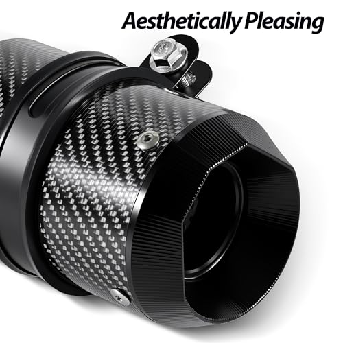 Motorcycle Exhaust, 2 inch Inlet Motorcycle Muffler, Slip On Muffler Exhaust with Mid Pipe, Fits Honda Kawasaki Z900 GSXR750 CBR650 more
