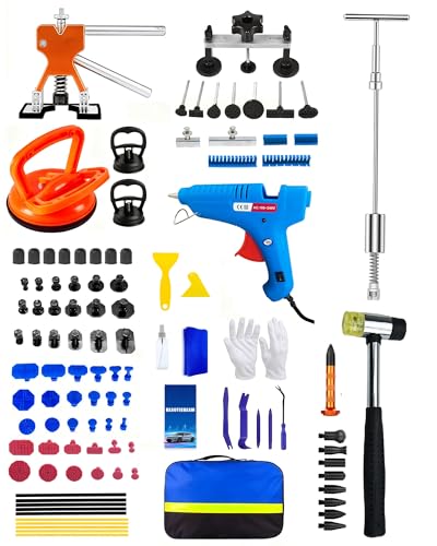 95pcs Dent Puller Kit,Car Dent Puller Kit,Paintless Dent Removal Kit with Suction Cup & Bridge Puller & Golden Lifter, Dent Remover Tool for Car,Body Repair Dent Removal Tools for Car Door Hail Damage - color: 95PCS
