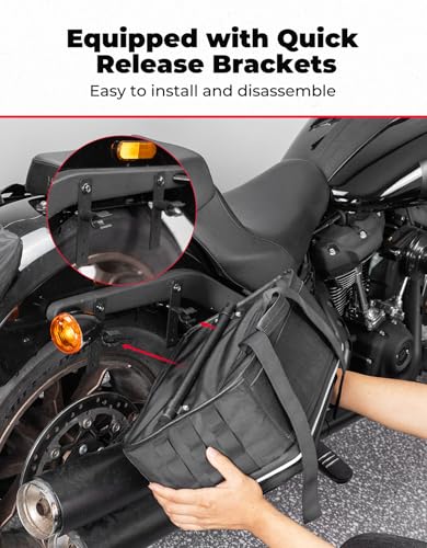 KEMIMOTO Motorcycle Saddlebags Expandable 22-30L (11-15Lx2)