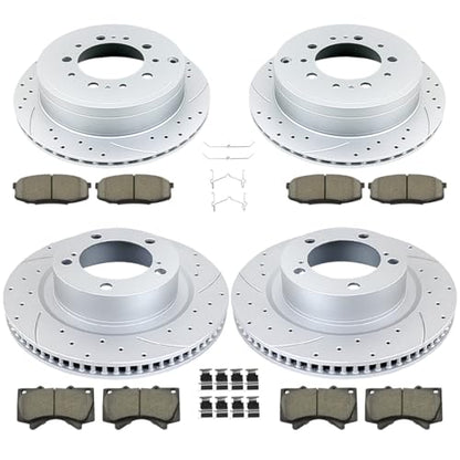 Acinoparts Front (13.90") and Rear(13.58") Brake Kit for 2008-2021 Toyota - size: HMBK22201