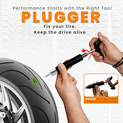 GRAND PITSTOP 36 Pcs Tubeless Tire Puncture Repair Kit with Mushroom Plug for Tyre Punctures and Flats on Cars, Motorcycles, ATV, Trucks & Tractors (30 Mushroom Plugs) - color: 30 Plugs