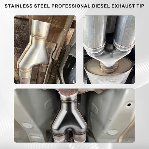 Mupera 3 Inch Exhaust Y Pipe, Stainless Steel 3" Single to 3" Dual Exhaust - size: 3" Inlet 3" Outlet 10" LengthY Silver