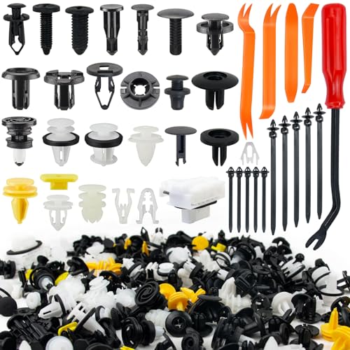 355Pcs Fastener Clips for Tesla Model 3, Y, X, S - Push Retainer Rivets for Tesla Bumper Fender Liner & Body Interior/Exterior Use – 23 Sizes Universal Tesla Fastener Kit - Includes 5 Removers - size: 355pcs for Tesla