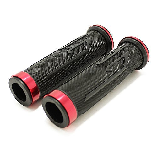 Universal Motorcycle Arrow Rubber Gel Hand Grips for 7/8" 22mm Handlebar Sports Bike Street Bike - color: Red