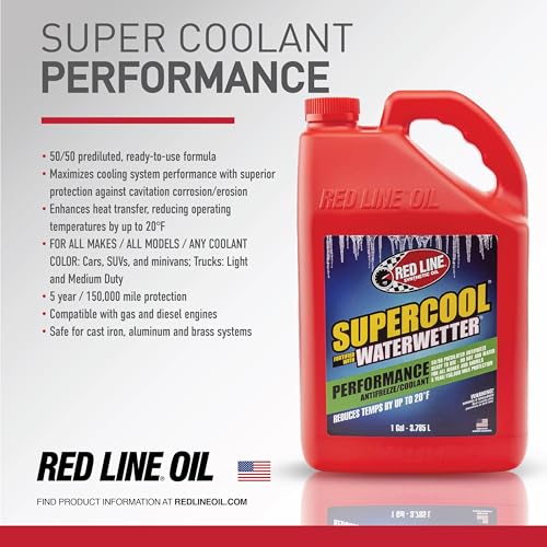 Red Line 81215 Supercool Performance Antifreeze/Coolant, Ready to Use Formula - 1 Gallon