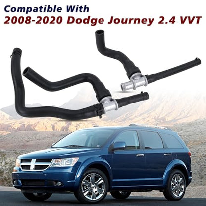 Heater Hose With TEE Supply-Return Compatible With 2008-2020 Dodge Journey 2.4VVT Heater Hose Set Replace#5058437AK 5058437AI 5058437AD(2PCS)
