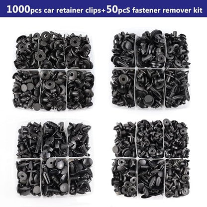Car Clips Bumper Clips Shield Retainer Clips Plastic Rivets 1050PCS Automotive Push Pins Assortment Xmas Tree Fasteners Kit Most Common Sizes Auto Body with Removers for Ford Honda Chrysler GM Blue - size: 1050PCS