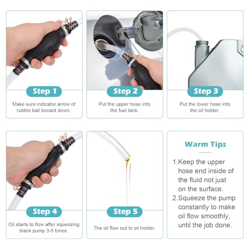 Gas Siphon Hose Pump, Hand Fuel/Water Transfer pump
