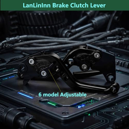 Motorcycle Brake and Clutch Levers Fit For ZX-6R ZX636 2019-2024 2025 2026 - color: Black
