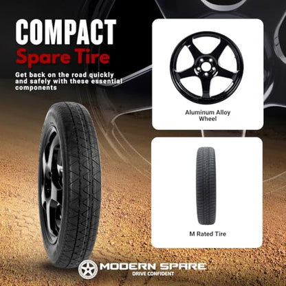 Modern Spare - Fits 2016-2027 Chrysler Pacifica - Wheel & Tire Only - style: Wheel & Tire Only