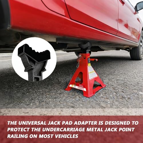 6Ton Car Jack Stand Rubber Pad Slotted Lift Floor Adapter Repair Tool Frame Rail Pinch Weld Lifting Universal Repair Tools Safety Grip Pads (Pack of 4) - color: Black, size: 6 Ton (Pack of 4)