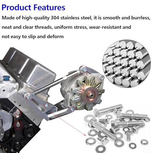 211Pcs Small Block Hex Bolt for Chevy 265 283 302 305 307 327 350 400