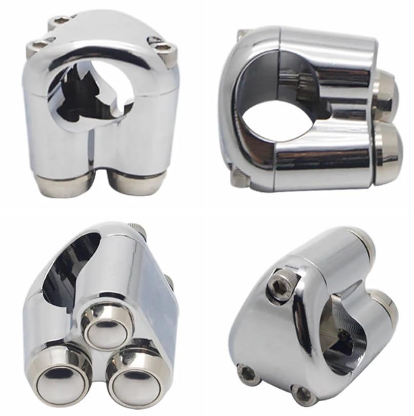 Universal 3 Buttons CNC Hand Control Momentary Switch Micro Switch - color: Chrome, size: 7/8 Inch