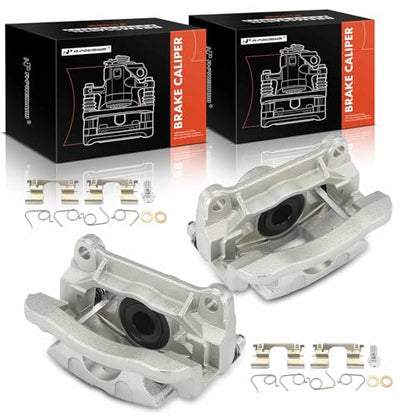 A-Premium Rear Left and Right Side Disc Brake Calipers with Bracket
