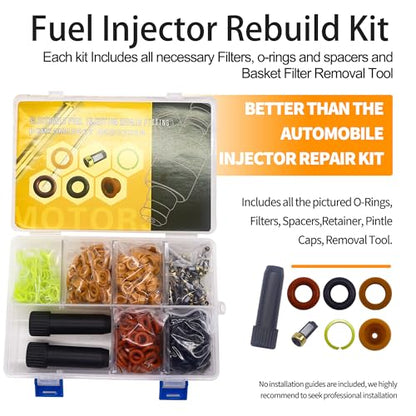 HiSport Fuel Injector Rebuild Service Repair Kits + Removal Tool 100set/box