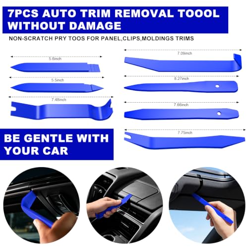 46 Pcs Hook and Pick Set Car Trim Removal Tool Kit Clip Removal Tool Blue - color: Blue, size: 46 PCS