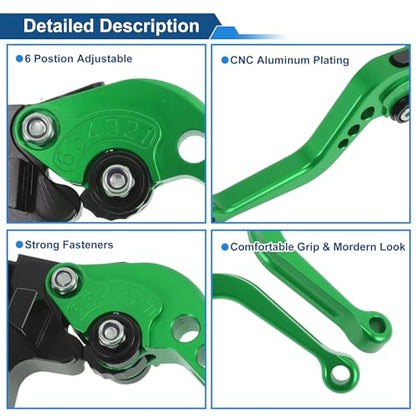 Short Brake Clutch Levers for Triumph Tiger 800 XC/XCX 2015-2018 - color: Green