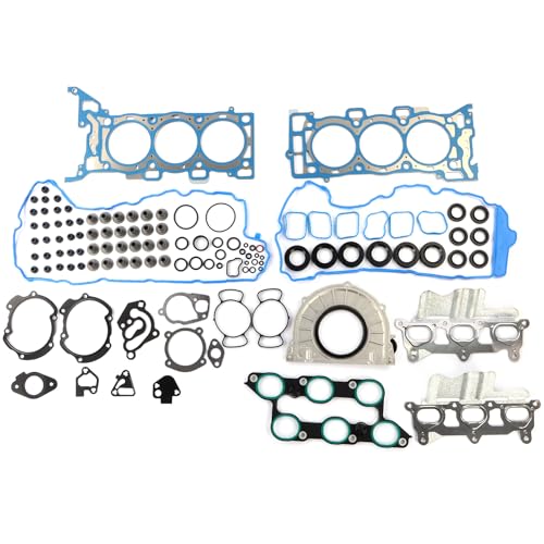 Full Gasket Set 3.6L Fit for 2009-2016 Enclave Traverse Acadia for 2009-2010 Outlook Car Engine Part Replace HS26376PT-5 12637710 with Oil Seal