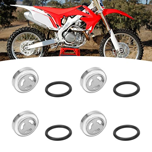 Brake Clutch Master Cylinder Sight Glass Set, Set of 4 Front Rear Brake Master Cylinder Reservoir Sight Glass Lens with O Ring for Motorcycle Scooter ATV Dirt Bike, 18mm