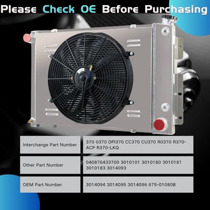 4-Row Radiator for 1967-1969 Chevy Camaro Pontiac Firebird V8 23" Core - size: 4 Row Radiator+shroud fan+relay