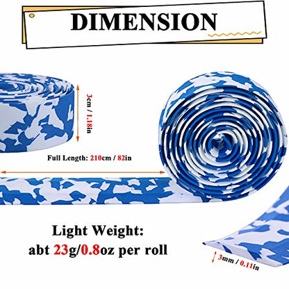KINGOU White & Blue Camouflage EVA Road Bike Handlebar Tape Cycling Bar Tapes - 2PCS Per Set - color: white&blue