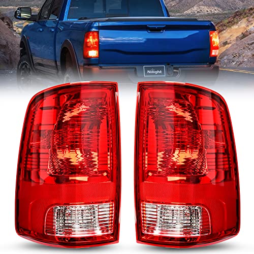 Nilight Taillight Assembly for 2009-2018 Dodge Ram 1500 2500 3500 - color: Red