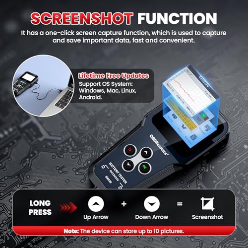 OBDResource Professional Car Battery Tester, Automotive Battery Analyzer - color: red