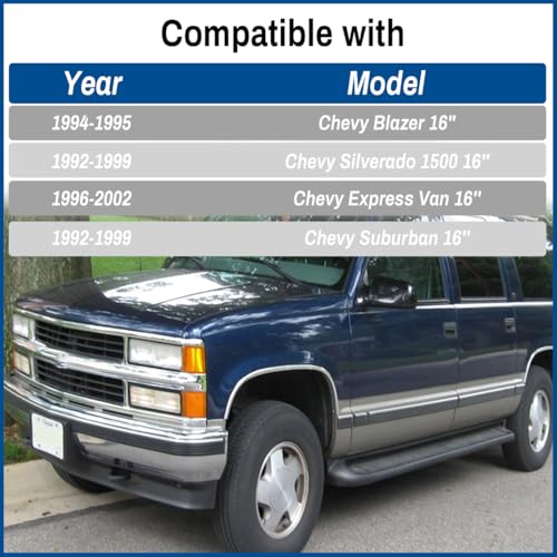 Wheel Center Caps for Chevy 16" Wheel Suburban 1500 Blazer Express Van Suburban Tahoe 1992-1999 Center Hubcaps, 9593887 9593888 15040220, 5 Spokes, 1 PC