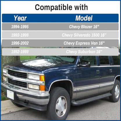 Wheel Center Caps for Chevy 16" Wheel Suburban 1500 Blazer Express Van Suburban Tahoe 1992-1999 Center Hubcaps, 9593887 9593888 15040220, 5 Spokes, 1 PC