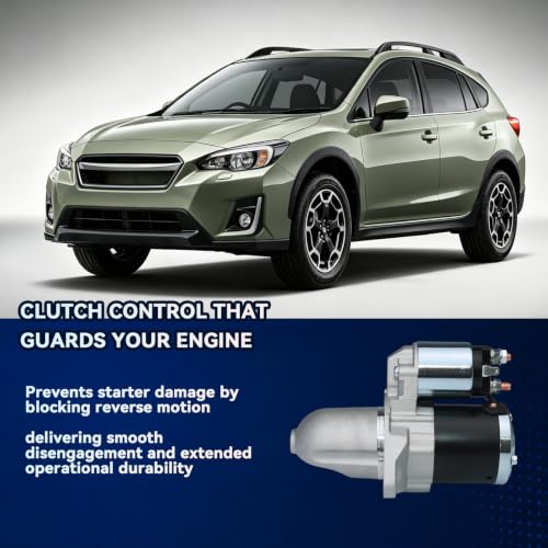 M0T33176 19273N Starter Motor for 2012-2016 Subaru Impreza 2.0L, 2014-2018 Forester 2.5L, 2016-2017 Crosstrek 2.0L, 2015-2021 WRX 2.0L, 2013-2015 XV Crosstrek 2.0L, H4, 12V 1.2KW 8 Teeth CCW - size: M0T33176