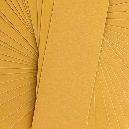 Dura-Gold 220 Grit Gold Pre-Cut PSA Longboard Sandpaper Sheets, Box of 20 - size: 220-Grit