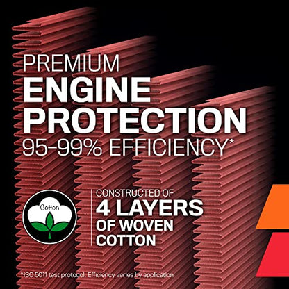 K&N High-Flow Original Lifetime Engine Air Filter: Washable, 33-5133