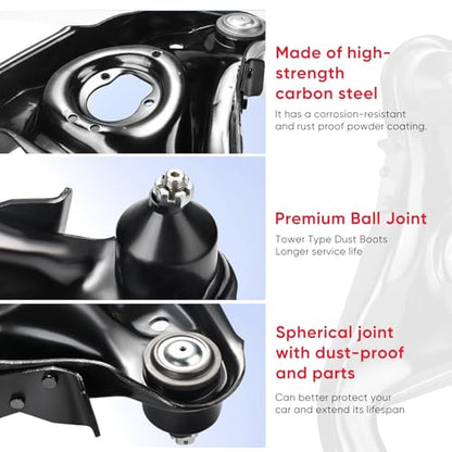 K620251 Front Lower Control Arm - Lower Control Arm Kit for 1982-2005 Chevrolet S10 Blazer LLV,1982-2003 GMC S-15 Jimmy Pickup Sonoma,1996-2000 Isuzu Hombre K620252 2Pcs