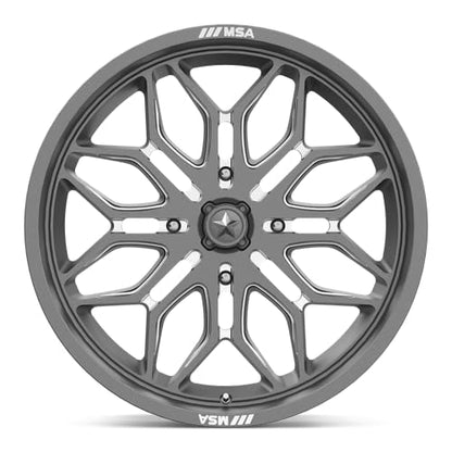 MSA Offroad Wheels MA47 22X7 4X137 GNMTL-MILL 10MM - MA047AX22704810