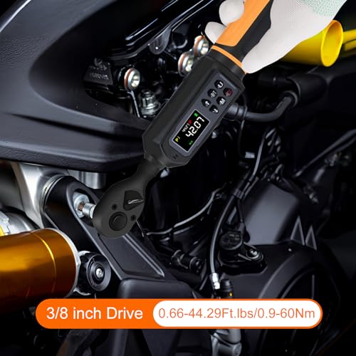 Uharbour 3/8" Drive Digital Torque Wrench 0.66-44.29 Ft.lbs/0.9-60Nm - size: 3/8" Drive 1-60 Nm