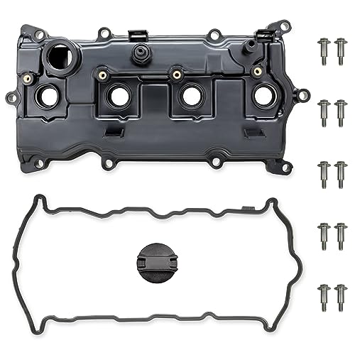Engine Valve Cover Compatible with 2013-2018 Nissan Altima Rogue Murano 2.5L 2014 Pathfinder 2.5L 2014-2017 Infiniti QX60 Hybrid 2.5L Part 132643kY0A - color: Black (Upgrade Plastic)