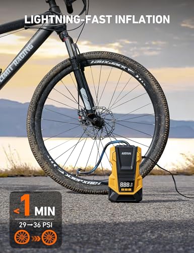 AstroAI Tire Inflator Portable Air Compressor, 110V AC/12V DC Dual Power