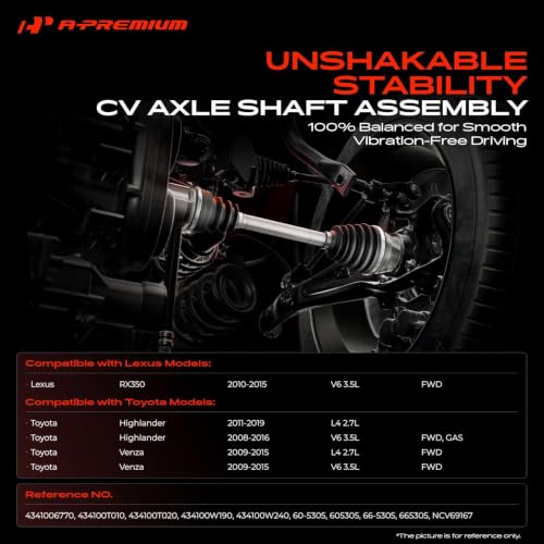 A-Premium Front Right Passenger Side CV Axle Shaft Assembly