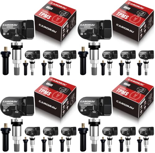 CARORAV TPMS Sensor GM, 16-Pack Tire Pressure Monitoring System Sensor Replacement for GM Chevy GMC Cadillac Buick, 315MHz OE Replaces for 13586335 13581558 13598771 13598772 - size: 4 PCS (Pack of 4)