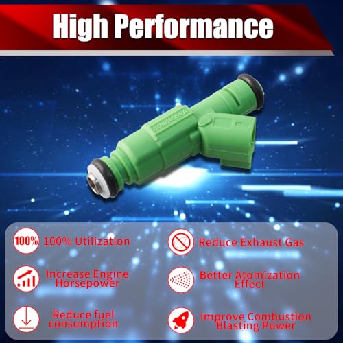Set of 6 Fuel Injectors 4861454AA FJ477 812-12141 Replacement - size: FJ477