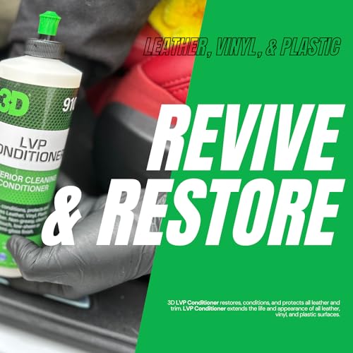 3D Leather, Vinyl & Plastic Conditioner | Restores, Conditions & Protects Car Interiors | Non-Greasy UV Protection for Seats, Steering Wheels, & Trim |16 oz - size: 16 Fl Oz (Pack of 1)