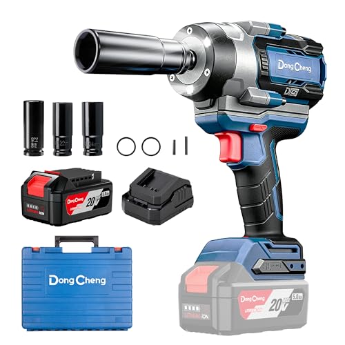 Dong Cheng 20V Brushless 1/2" Impact Wrench 1254 ft-lbs 5Ah Kit - style: 1x5.0Ah Battery