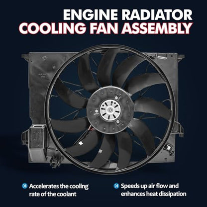 KELOKE Engine Radiator Cooling Fan Assembly Compatible with Mercedes-Benz - size: 211500229380