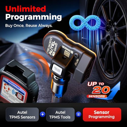 Autel TPMS Sensors Set of 4, MX-Sensor 315+433MHz Tire Pressure Sensors