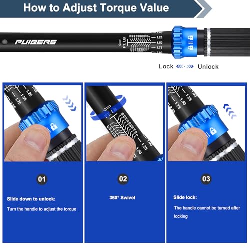 Torque Wrench 3/8 drive, 3/8 Inch Drive Click Torque Wrench Moto 5-50 FT.LB/6.8-67.8 Nm,Dual-Direction Adjustable 72 Tooth, Mechanic Wrenches Tools for Bike, Motorcycle and Car Repair - size: 3/8" 5-50 FT.LB
