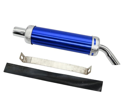 BADASS SHARKS 28mm Motorcycle Exhaust Muffler for 2 Stroke Dirt Bike Black - color: Royal Blue