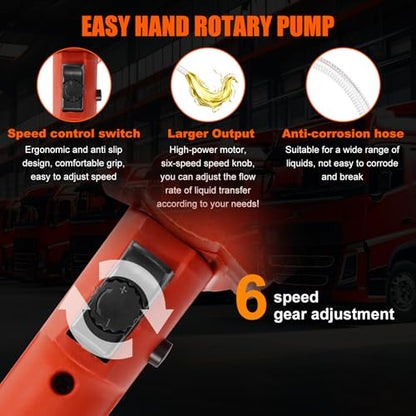 110V Electric Fuel Transfer Pump-High Power 1980W Multi-Functional Liquid Transfer Pump Includes 91CM stainless steel tube + 2M steel wire hose for Diesel,Lubricants,Water,Slightly viscous liquid - style: 110V 1980W