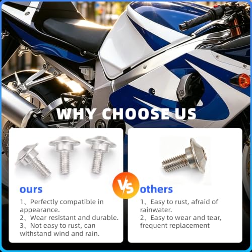 M5 Stainless Fairing Bolt Kit for Suzuki GSX-R 600/750 / 1000, GSX-1300R - size: M5 x 12.5